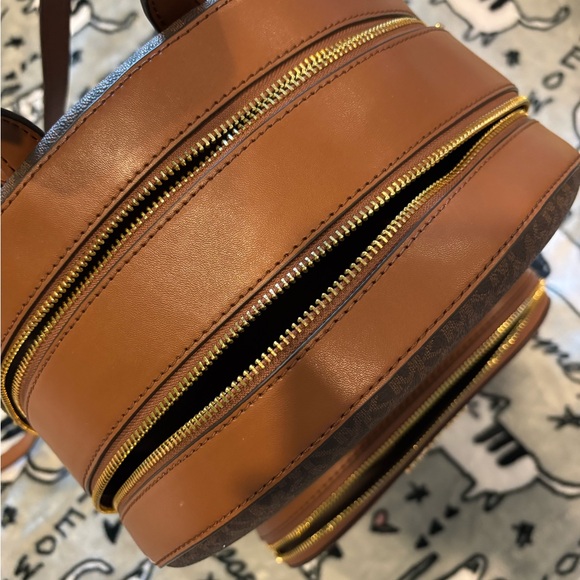 Michael Kors Brown Monogram Backpack - Picture 2 of 4